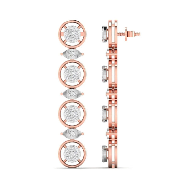Halo Link Diamond Earrings