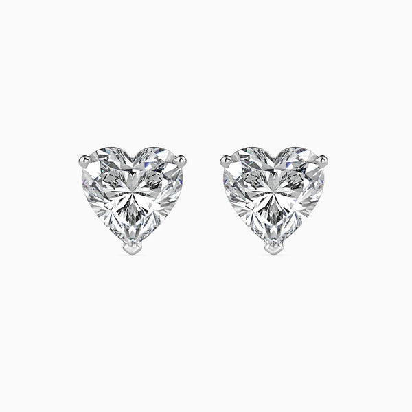 Heart Shape Diamonds Stud Earring