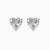 Heart Shape Diamonds Stud Earring