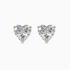 Heart Shape Diamonds Stud Earring
