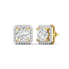 Large Diamond Halo Studs for Women