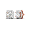 Large Diamond Halo Studs for Women