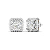 Large Diamond Halo Studs for Women