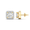 Large Diamond Halo Studs for Women