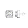 Large Diamond Halo Studs for Women
