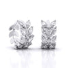 Laurel leaf Hoop Huggies Earrings