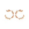 Leaf Design Hoop Earrings