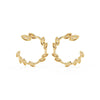 Leaf Design Hoop Earrings