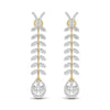 Leaf Drop Diamond Earrings