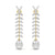 Leaf Drop Diamond Earrings