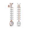 Leaf Drop Diamond Earrings