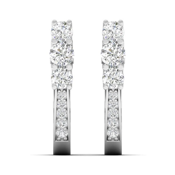 Linear Diamond Dangler Earrings