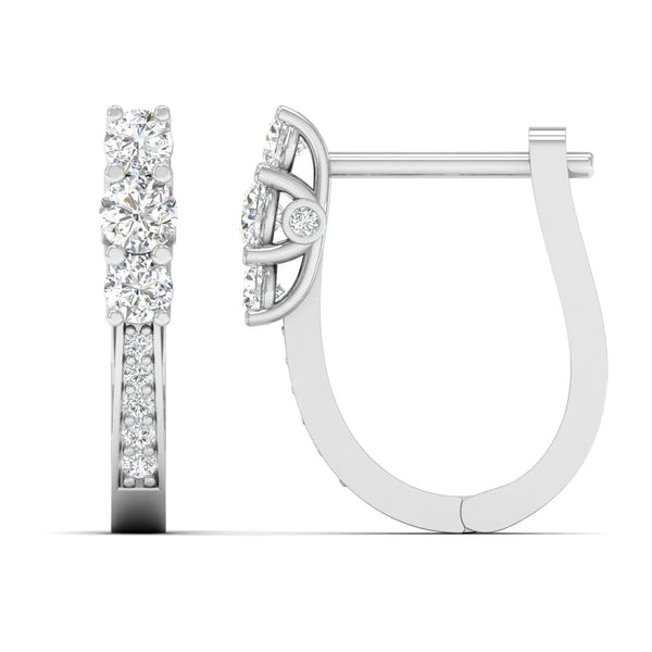 Linear Diamond Dangler Earrings