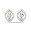Marquise Diamond Halo Studs
