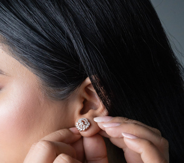 Marquise Diamond Whirl Earrings