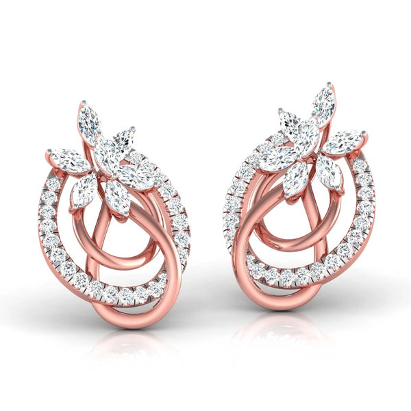 Marquise & Round Diamond Knot Earring