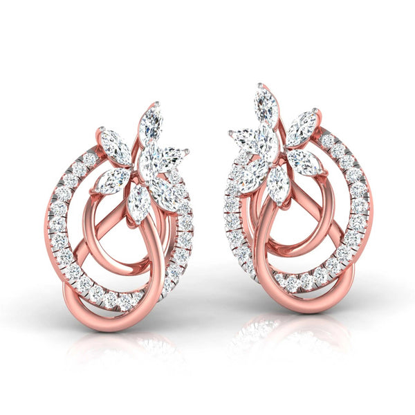 Marquise & Round Diamond Knot Earring
