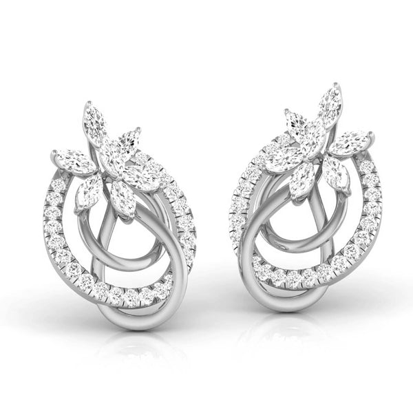 Marquise & Round Diamond Knot Earring