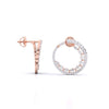 Marquise & Round Diamonds Hoop Earring