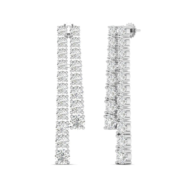 Minimalist Diamond Bar Earrings