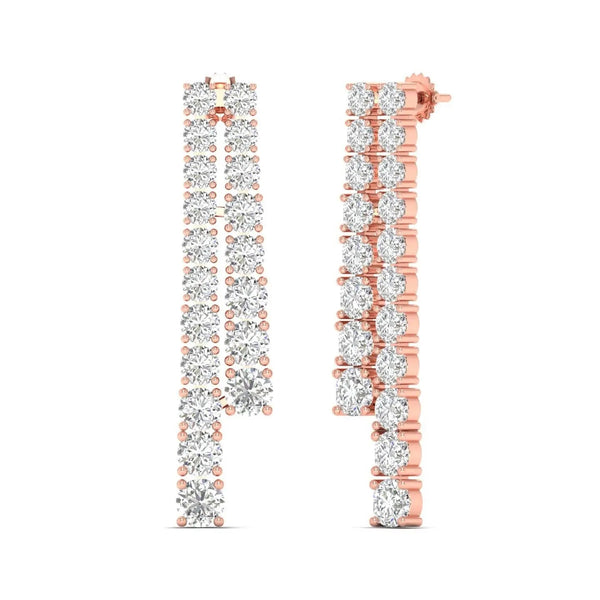 Minimalist Diamond Bar Earrings