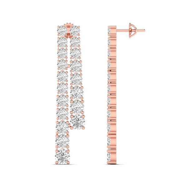 Minimalist Diamond Bar Earrings