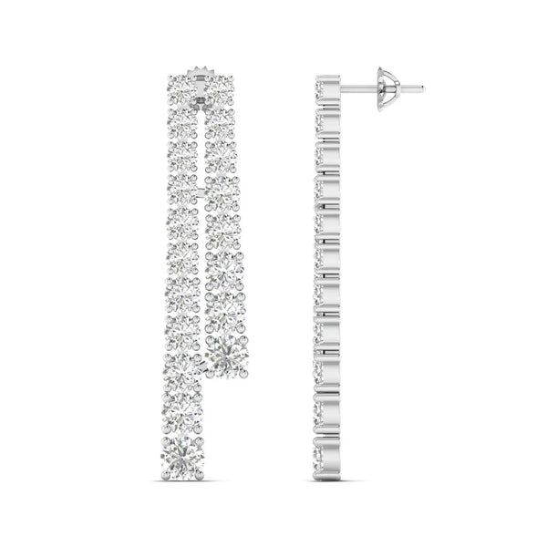 Minimalist Diamond Bar Earrings