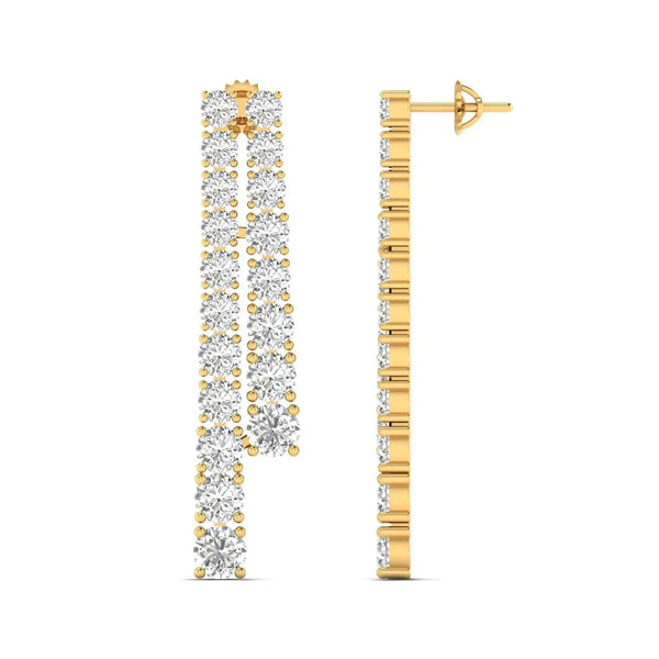 Minimalist Diamond Bar Earrings