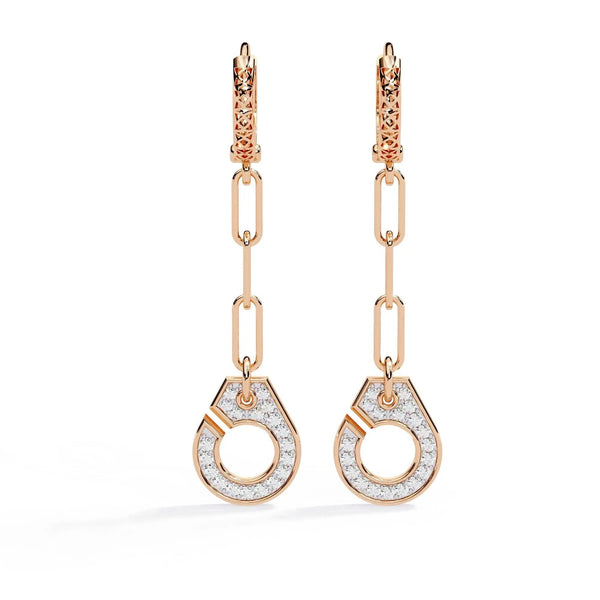 Minimalist Gold Diamond Earrings