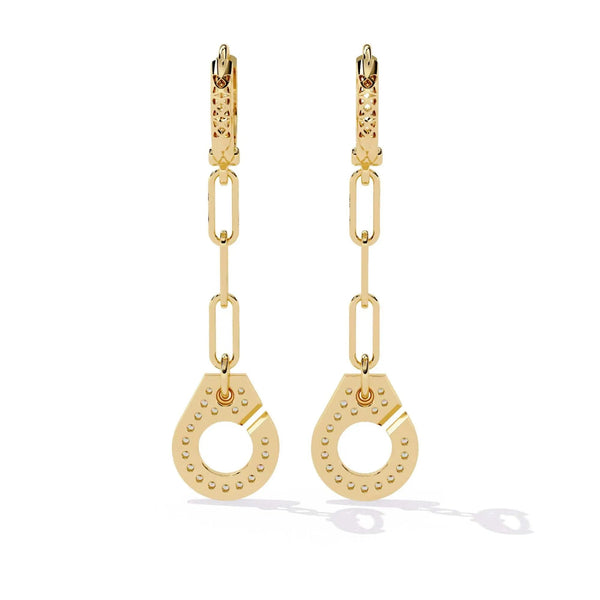 Minimalist Gold Diamond Earrings