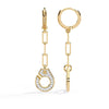 Minimalist Gold Diamond Earrings