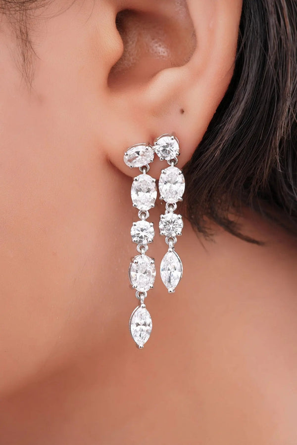 Multi-Shape Diamond Drop Earrings