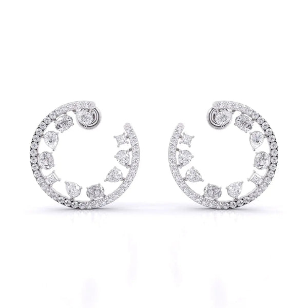 Multi Shape Open Hoop Earring