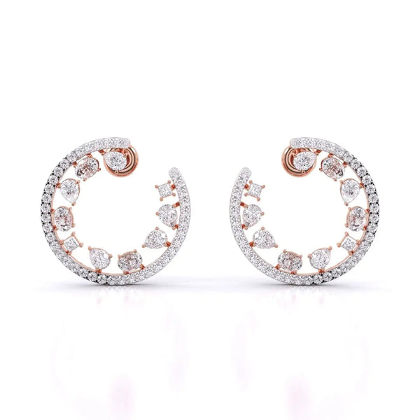 Multi Shape Open Hoop Earring