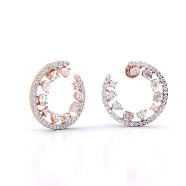 Multi Shape Open Hoop Earring