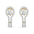 1 Carat Each Oval Halo Diamond Drop Earrings