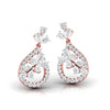 Pear & Round Cut Diamond Teardrop Drop Earrings