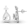 Pear & Round Cut Diamond Teardrop Drop Earrings
