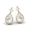 Pear & Round Cut Diamond Teardrop Drop Earrings