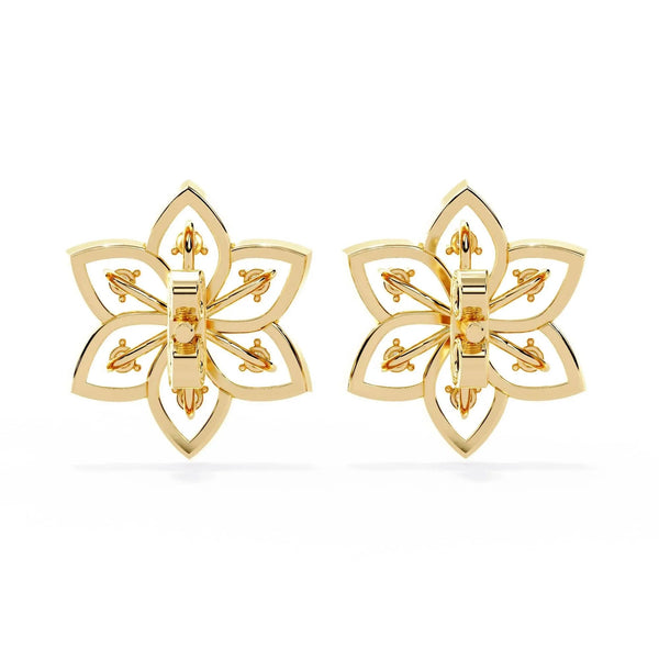 Pretty Flower Studs with Diamond Sparkle