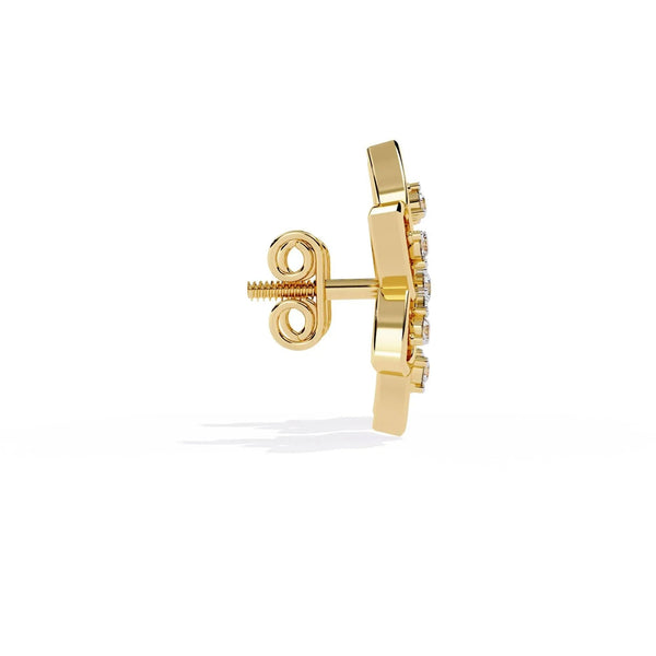 Pretty Flower Studs with Diamond Sparkle