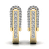 Princess Cut & Round Diamond Hoop Earrings