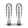 Princess Cut & Round Diamond Hoop Earrings