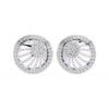 Radial Design Diamond Earrings