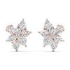 Pear & Marquise Diamond Cluster Floral Earrings