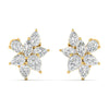 Pear & Marquise Diamond Cluster Floral Earrings