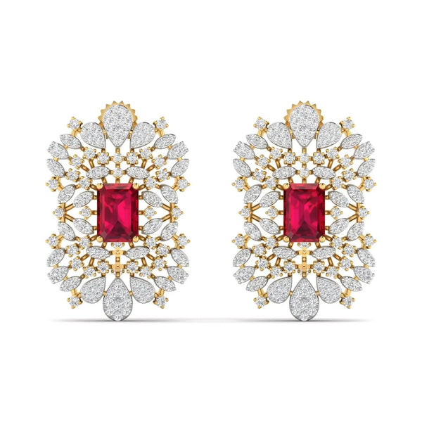 Rosé Crest Diamond Earrings