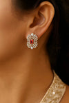 Rosé Crest Diamond Earrings
