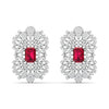 Rosé Crest Diamond Earrings