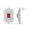 Rosé Crest Diamond Earrings